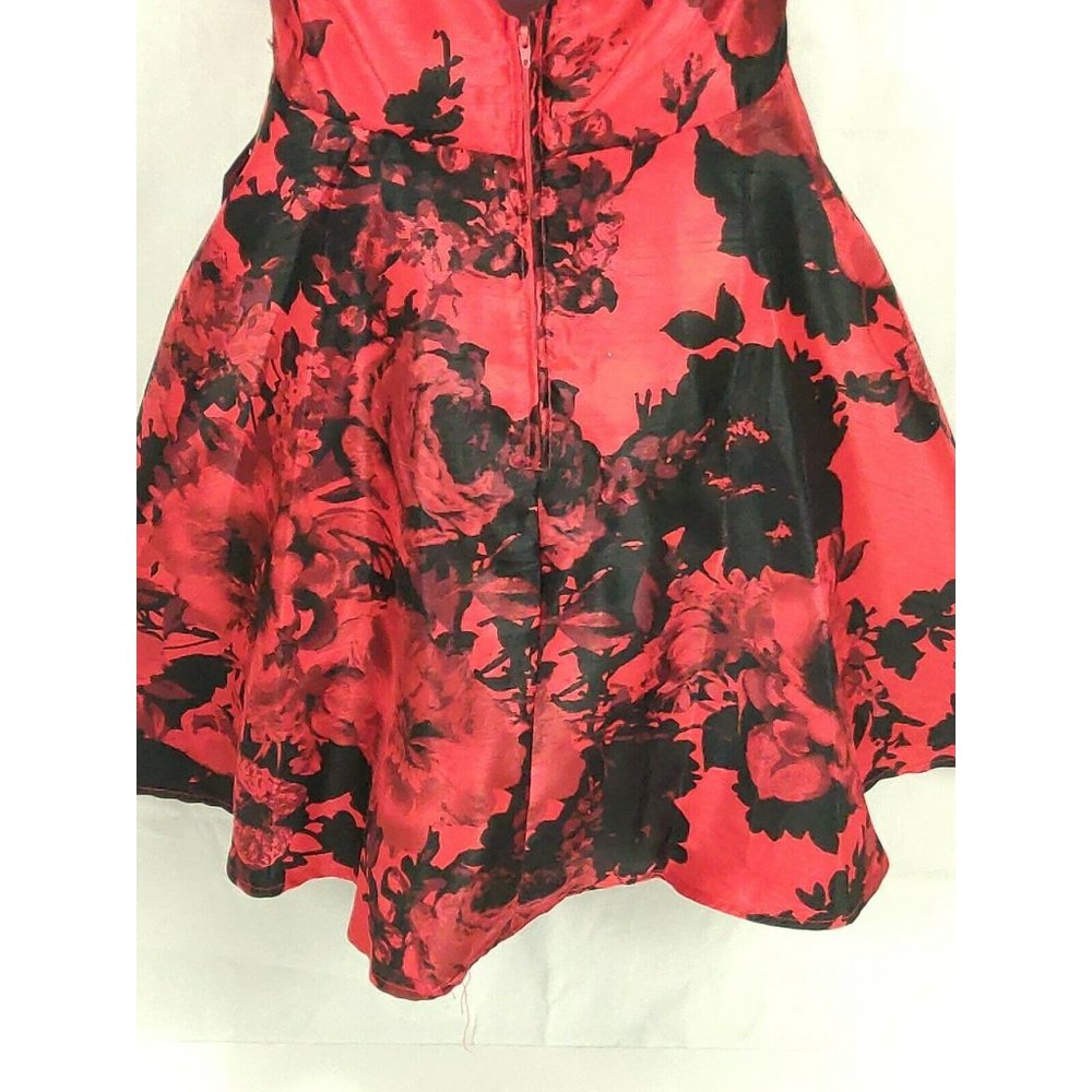 City Studios Womens Dress Juniors Size 5 Red Black - Picture 9 of 16